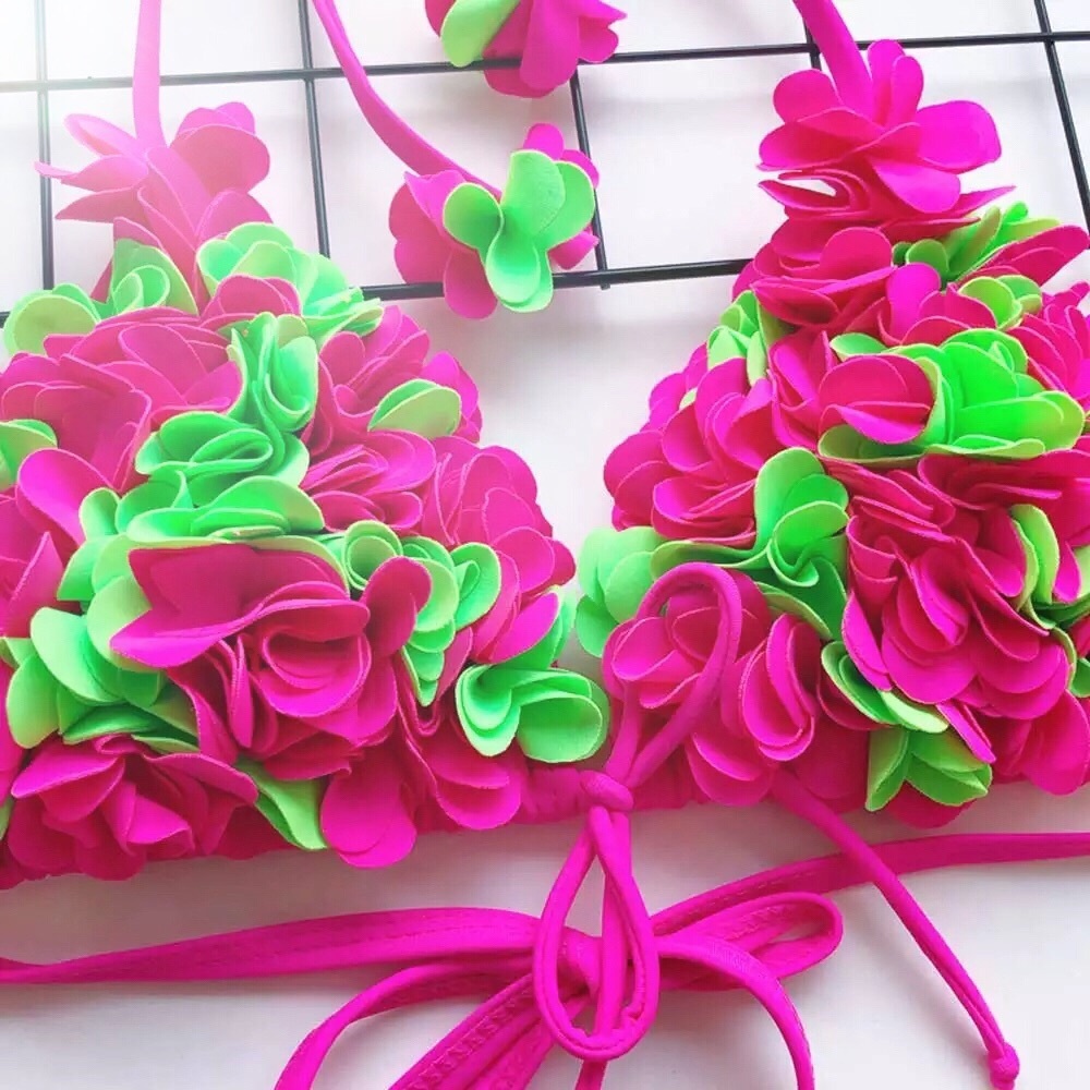 💕Del Rey Pink&Green Bikini Set💕 - Picture 2 of 4